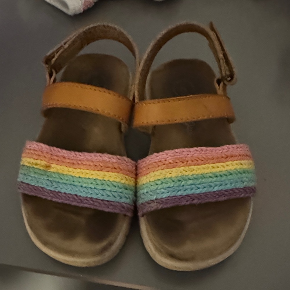 Cat & Jack Rainbow Striped Kids Sandals